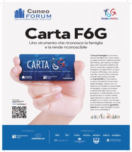 CARTA F6G: uno strumento gratuito che riconosce la famiglia